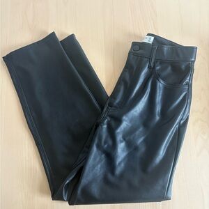 Abercrombie & Fitch Faux Leather Ankle Straight Pants – 27/4
